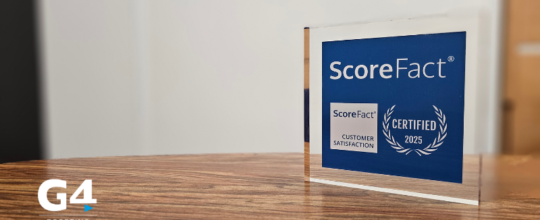 G4 s'engage dans la démarche ScoreFact pour piloter la satisfaction client
